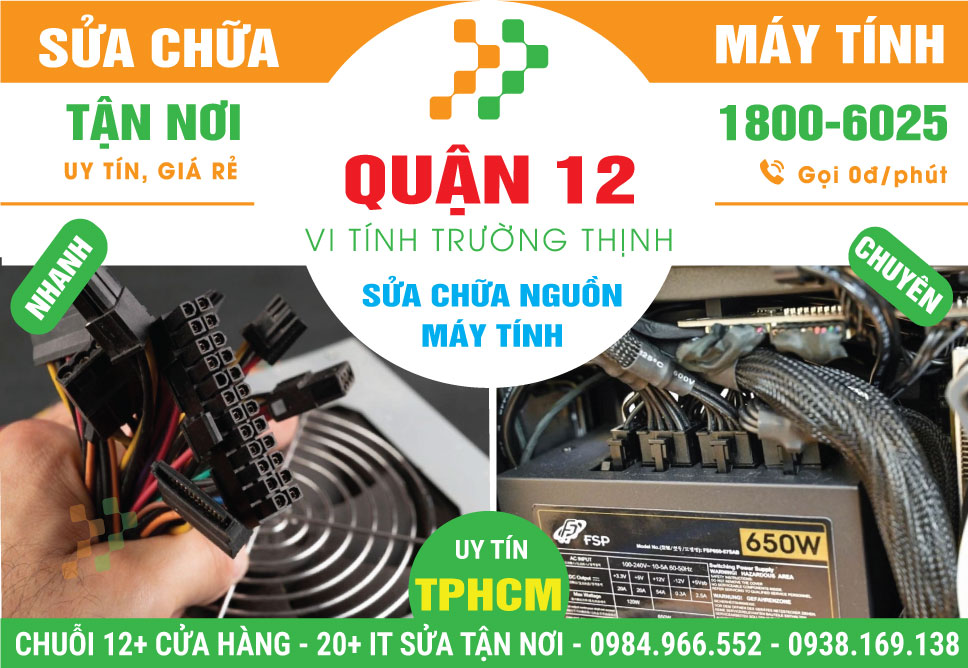 Sửa Nguồn Máy Tính Quận 12 - Lấy Liền, Giá Rẻ