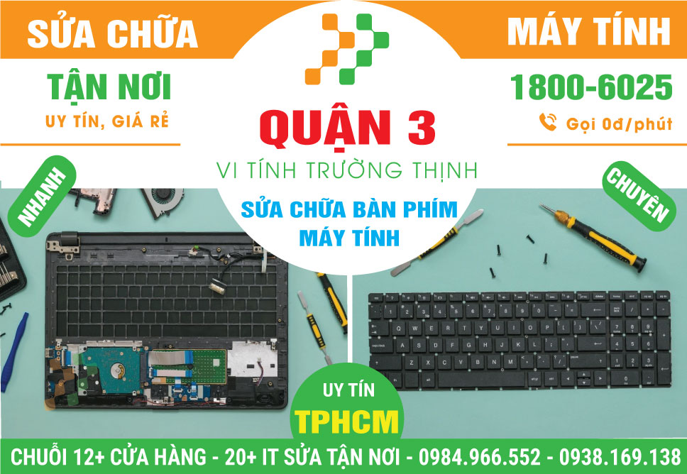 Sửa Bàn Phím Máy Tính Quận 3 Tận Nơi