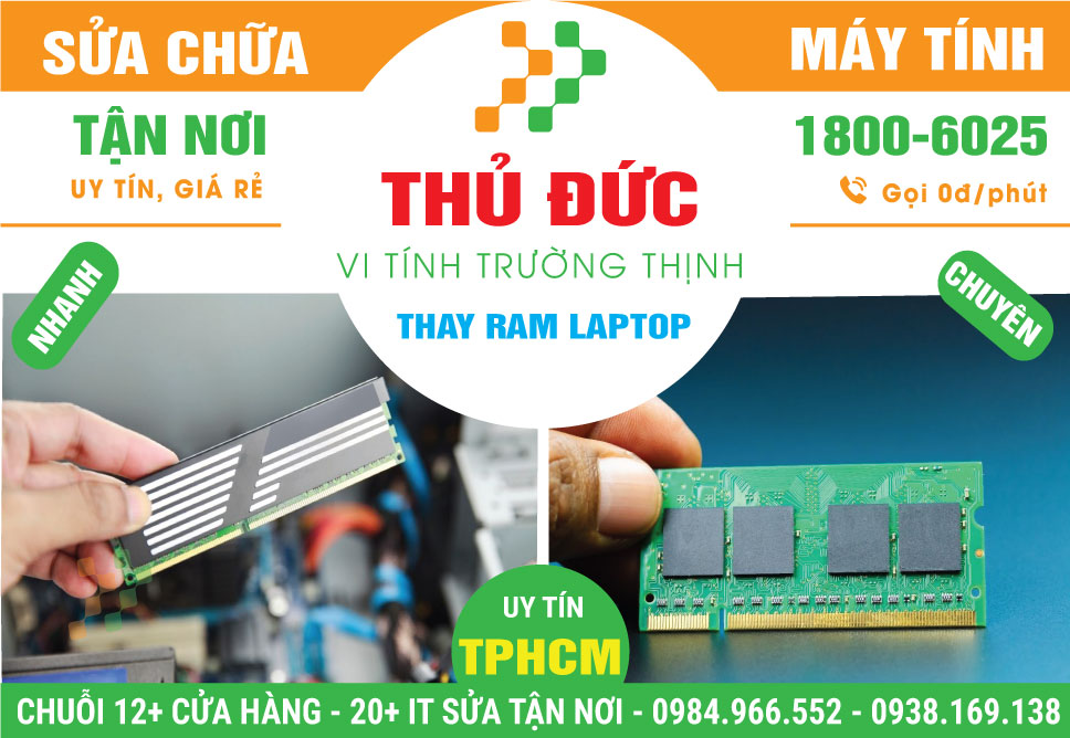 Thay RAM Laptop Quận Thủ Đức Lấy Ngay