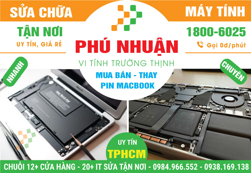 Địa Chỉ Thay Pin Macbook Quận Phú Nhuận Lấy Ngay