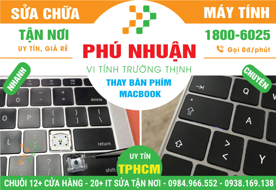 Thay Bàn Phím Macbook Quận Phú Nhuận Tận Nhà