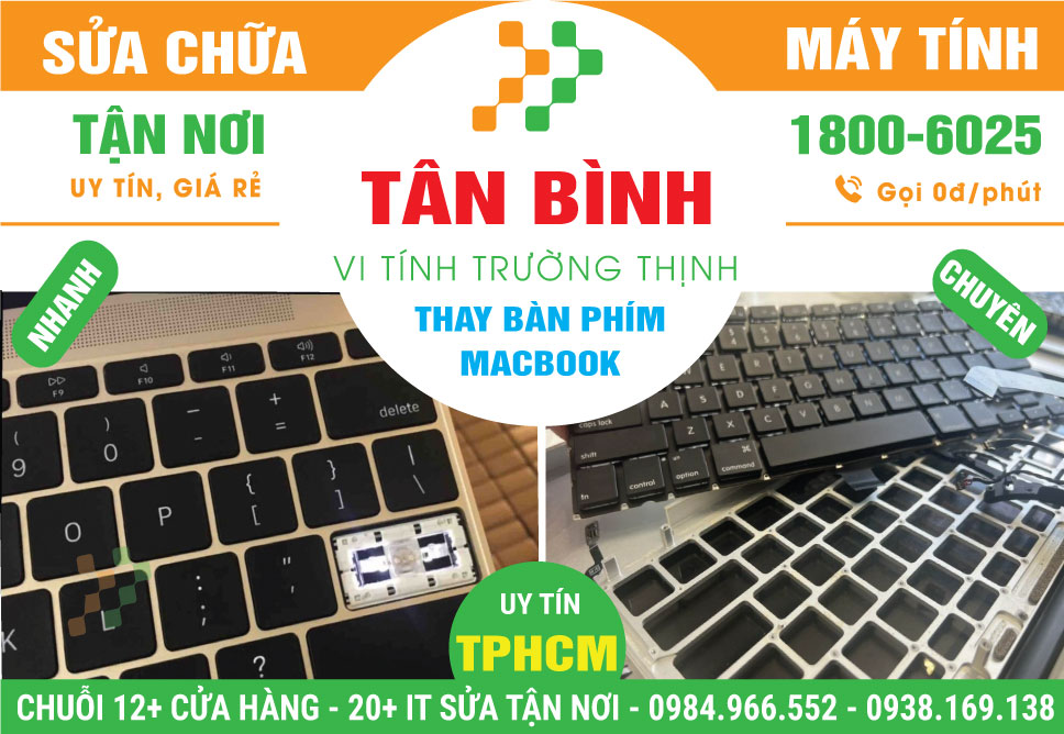 Thay Bàn Phím Macbook Quận Tân Bình Chính Hãng