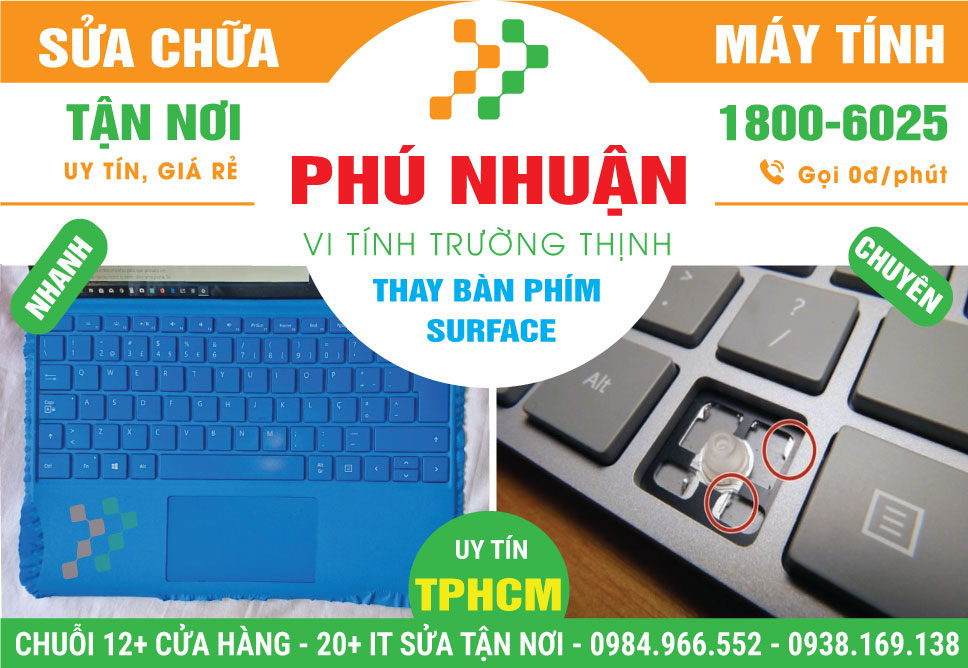 Thay Bàn Phím Surface Quận Phú Nhuận Tận Nơi