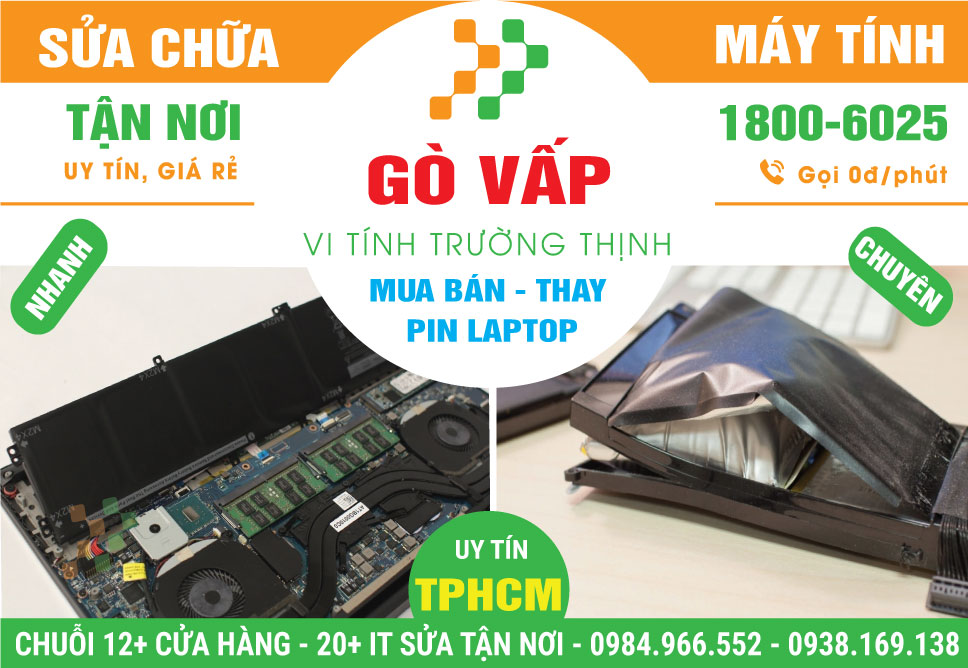 Thay Pin Laptop Lấy Ngay Tại Quận Gò Vấp