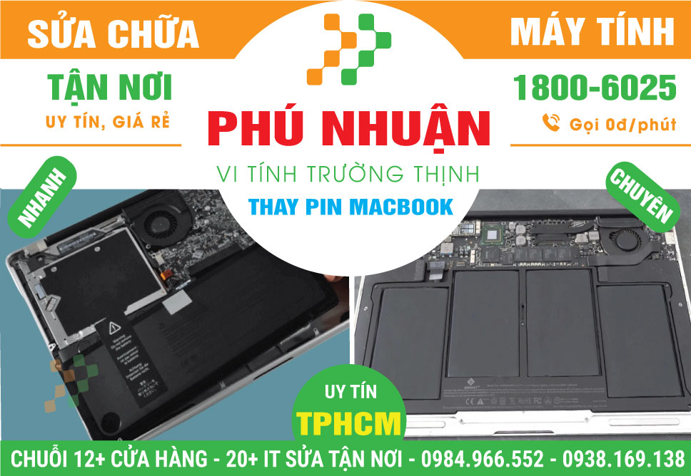 Thay Pin Macbook Quận Tân Bình Tận Nhà