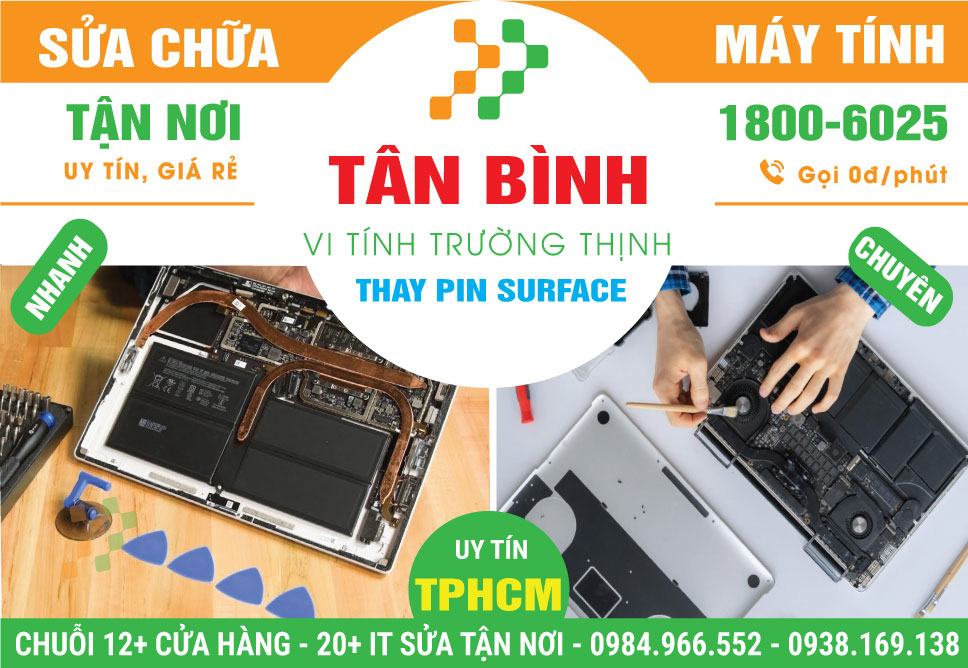 Thay Pin Surface Quận Tân Bình Uy Tín