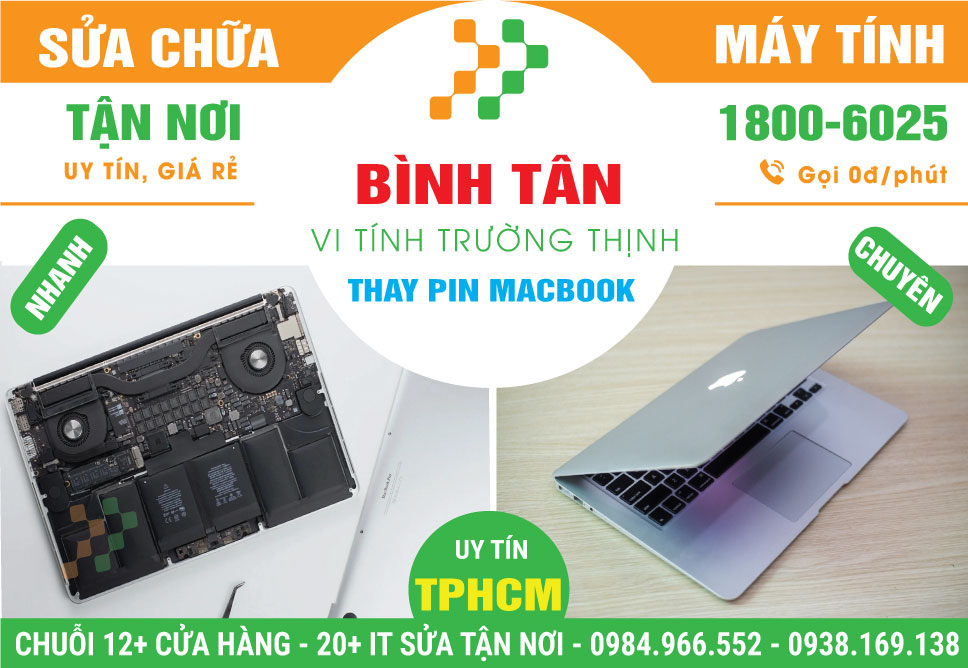 Thay Pin Macbook Quận Bình Tân Lấy Liền