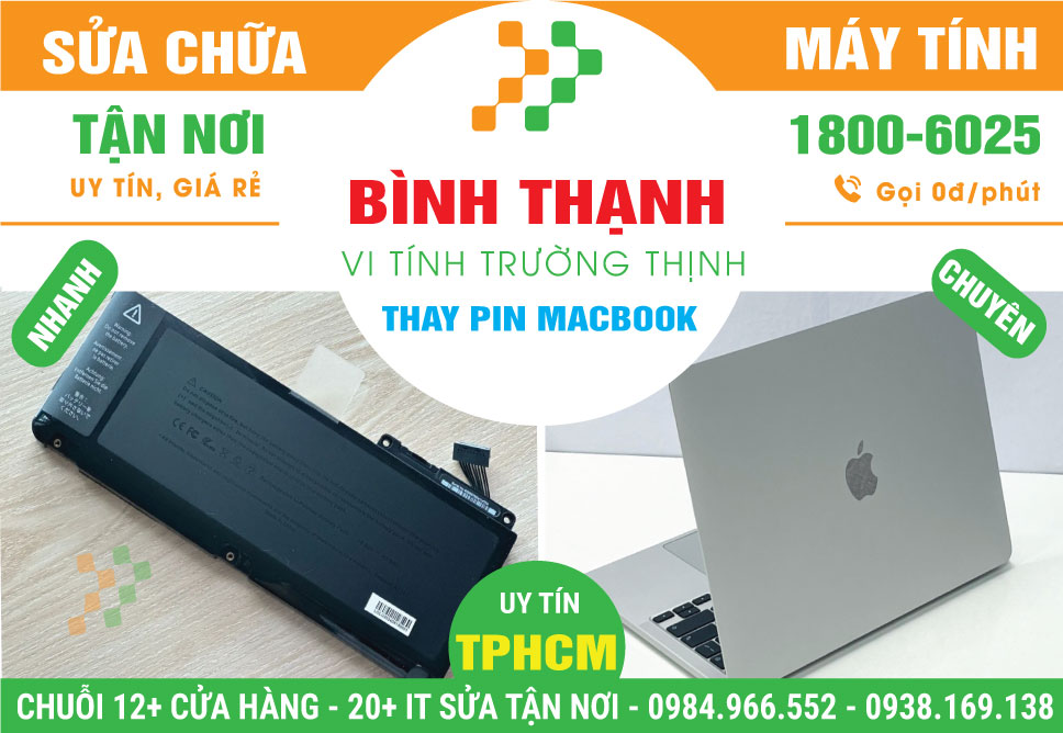 Thay Pin Macbook Quận Bình Thạnh Lấy Ngay
