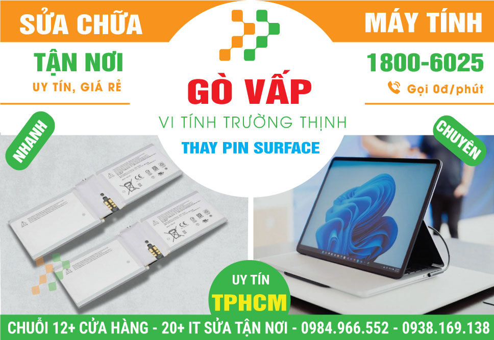 Thay Pin Surface Quận Gò Vấp Chính Hãng