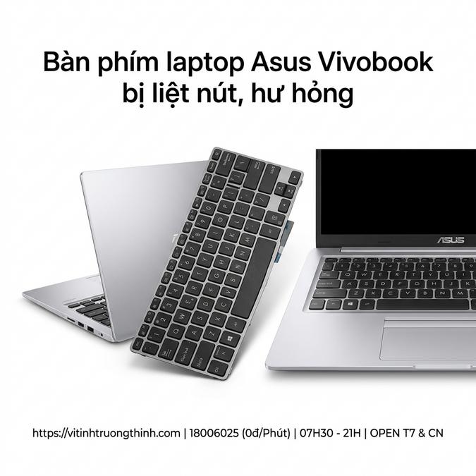Bàn phím laptop Asus Vivobook bị liệt nút, hư hỏng
