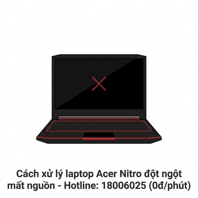 Cách xử lý laptop Acer Nitro đột ngột mất nguồn