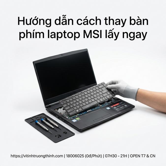 Hướng dẫn cách thay bàn phím laptop MSI lấy ngay