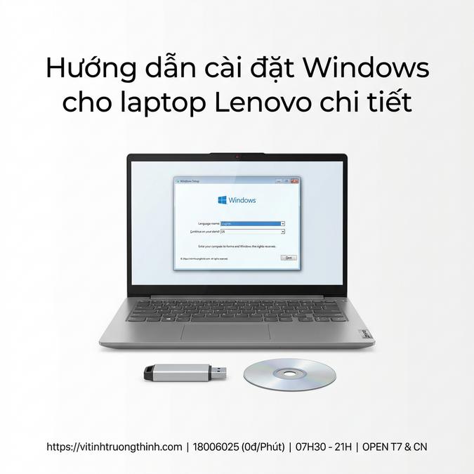 Hướng dẫn cài đặt Windows cho laptop Lenovo chi tiết