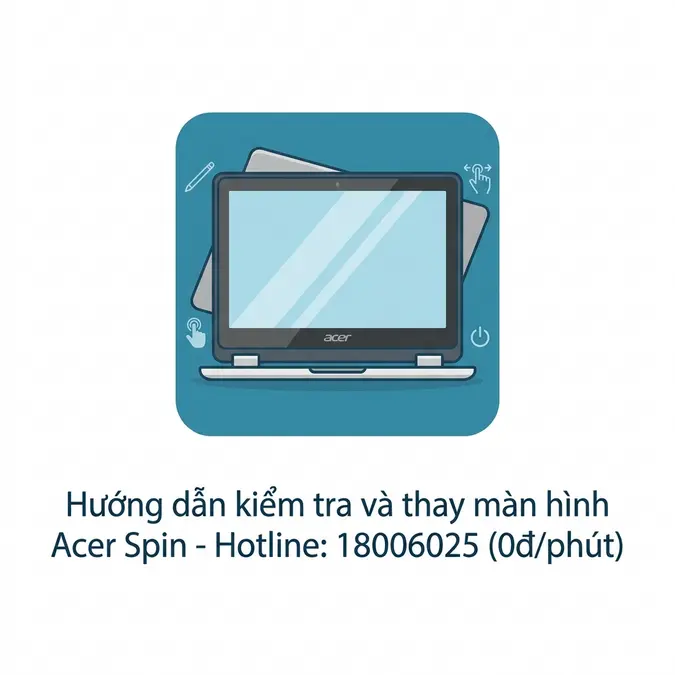 Hướng dẫn kiểm tra và thay màn hình Acer Spin