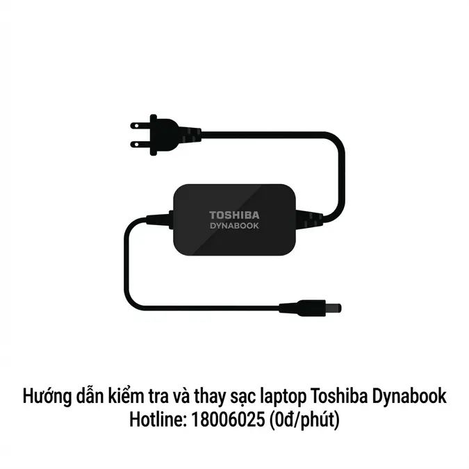 Hướng dẫn kiểm tra và thay sạc laptop Toshiba Dynabook