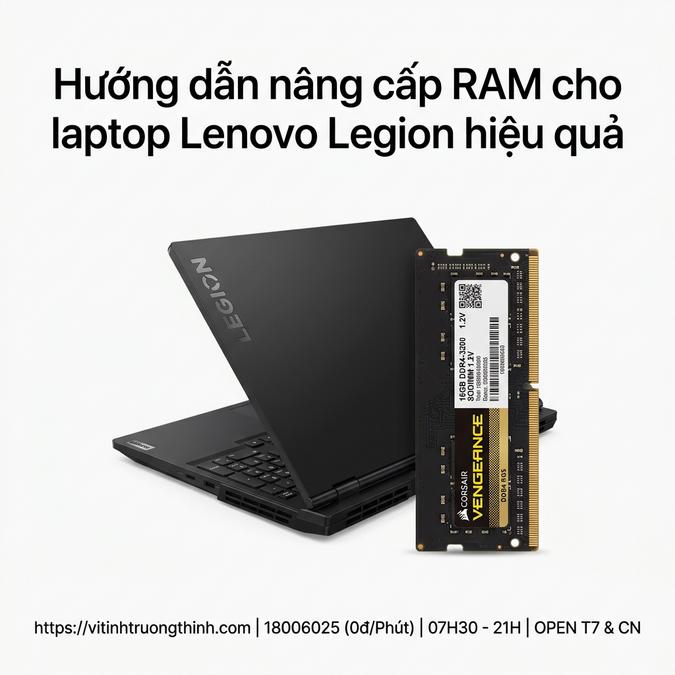 Hướng dẫn nâng cấp RAM cho laptop Lenovo Legion hiệu quả