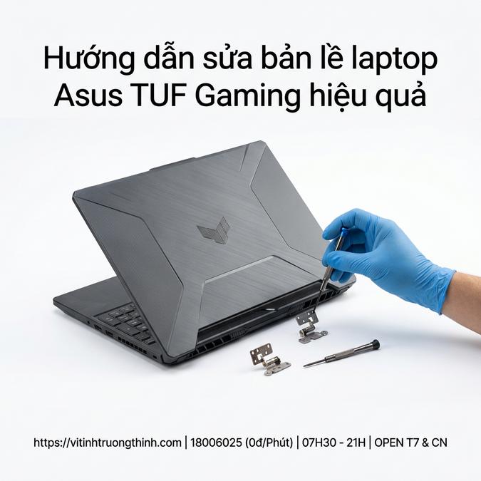 Hướng dẫn sửa bản lề laptop Asus TUF Gaming hiệu quả