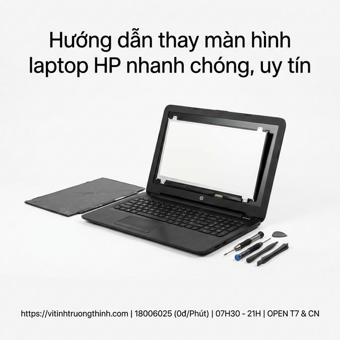 Hướng dẫn thay màn hình laptop HP nhanh chóng, uy tín