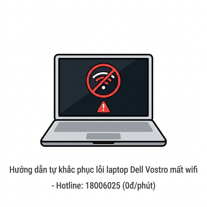 Hướng dẫn tự khắc phục lỗi laptop Dell Vostro mất wifi