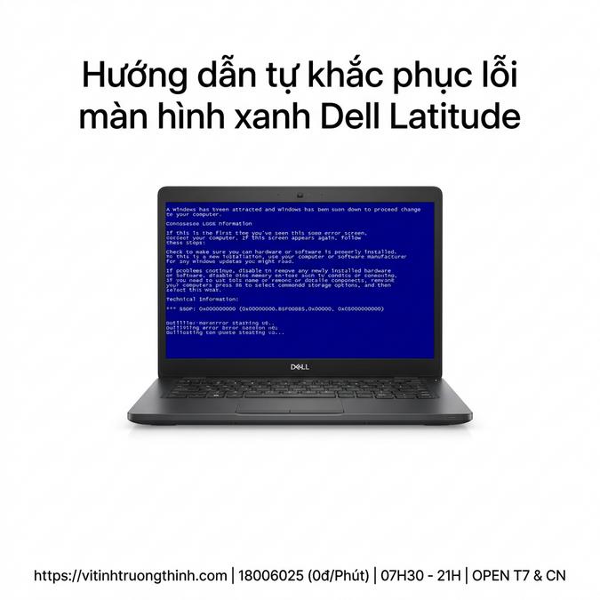Hướng dẫn tự khắc phục lỗi màn hình xanh Dell Latitude
