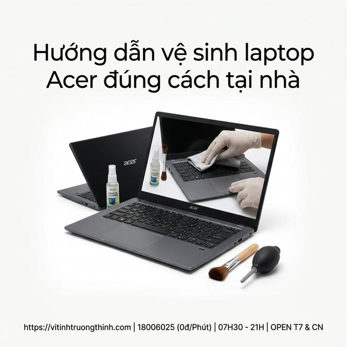 Hướng dẫn vệ sinh laptop Acer đúng cách tại nhà