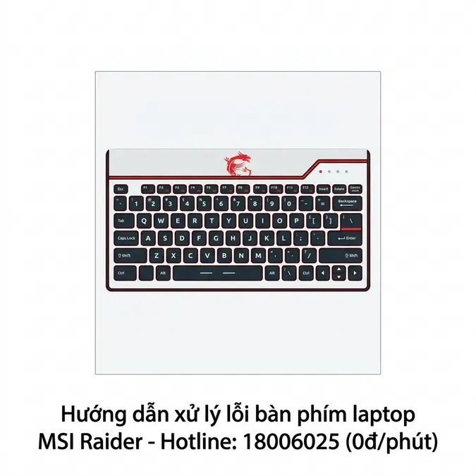 Thay bàn phím laptop MSI Raider giá rẻ lấy ngay tại TPHCM