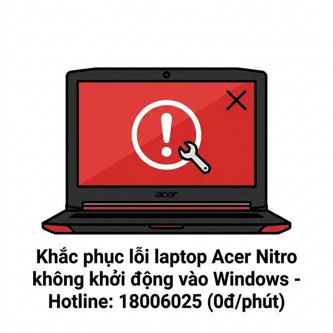 Khắc phục lỗi laptop Acer Nitro không khởi động vào Windows
