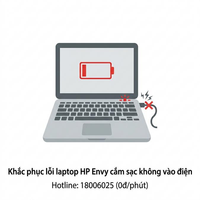 Cách sửa laptop HP Envy không sạc được pin uy tín lấy ngay tại TPHCM