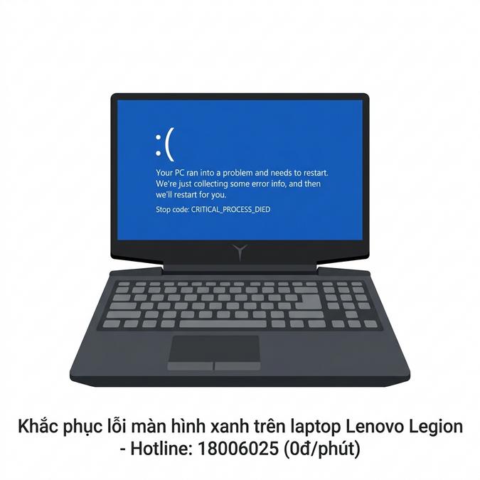 Cách sửa laptop Lenovo Legion bị màn hình xanh lấy ngay