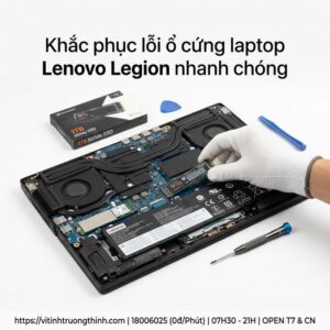 Thay ổ cứng laptop Lenovo Legion giá rẻ lấy ngay tại TPHCM