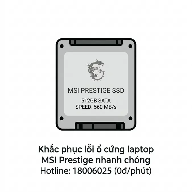 Khắc phục lỗi ổ cứng laptop MSI Prestige nhanh chóng