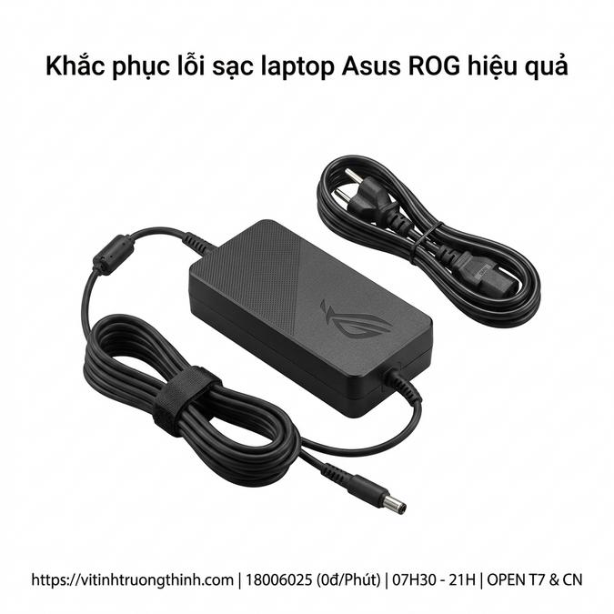 Thay sạc adapter laptop asus rog giá rẻ lấy ngay tại TPHCM? Dịch vụ sửa lấy ngay