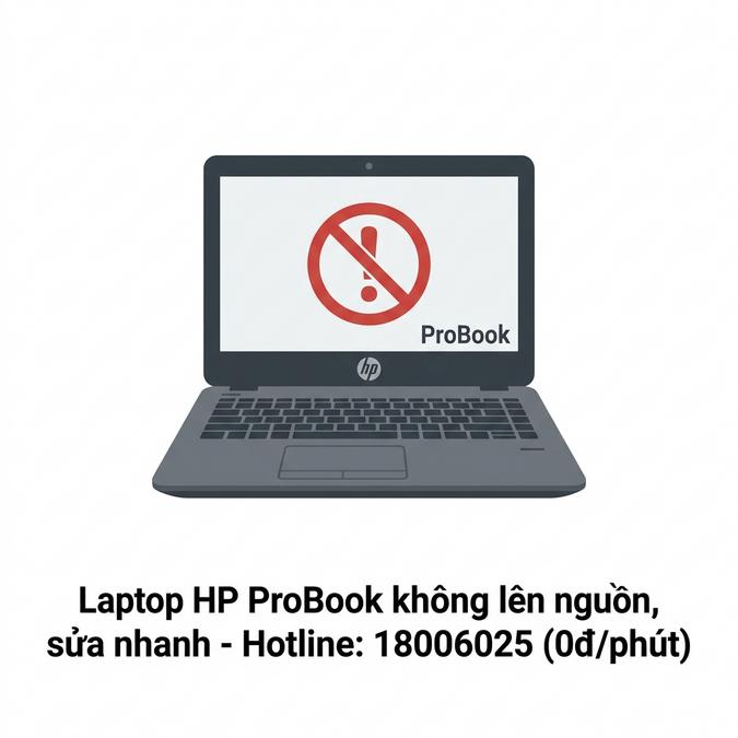 Laptop HP ProBook không lên nguồn, sửa nhanh