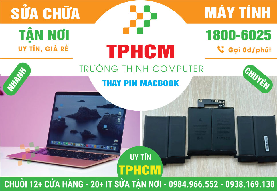 Thay Pin Macbook Chính Hãng Tại TPHCM