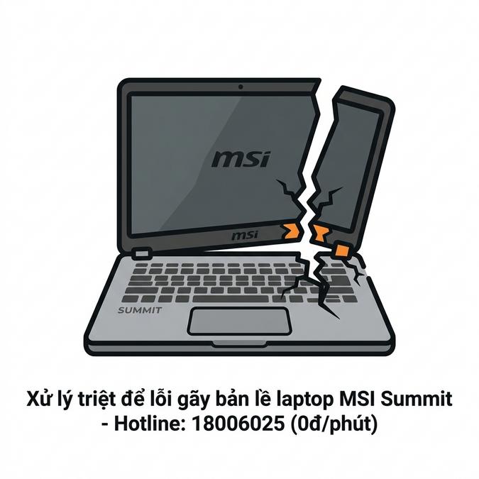 Xử lý triệt để lỗi gãy bản lề laptop MSI Summit