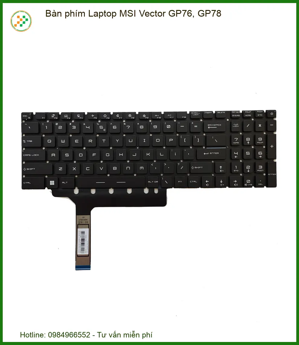 Thay Bàn Phím Laptop Msi Vector Gp76, Gp78 Zin Chính Hãng - Lấy Ngay Tại Tphcm