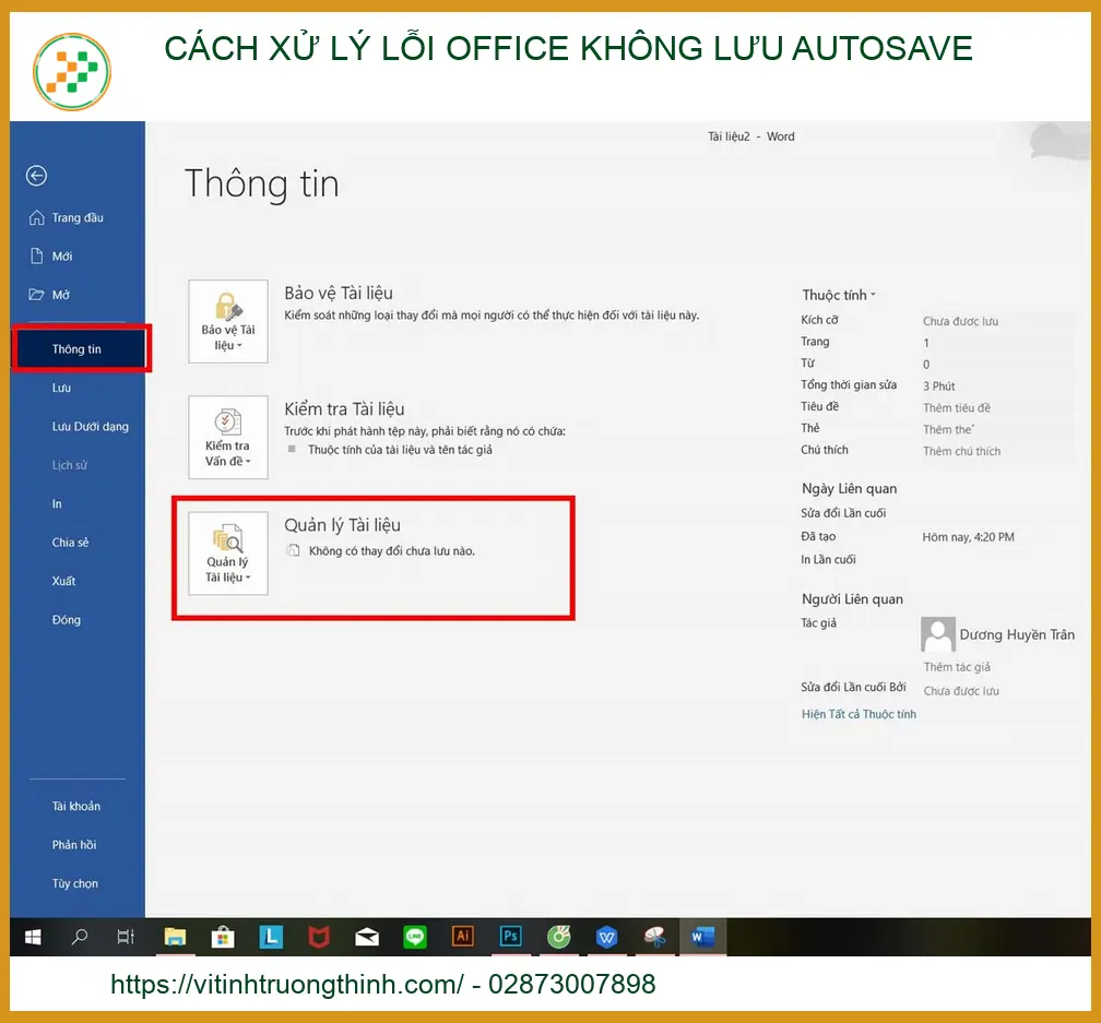 Cách xử lý lỗi Office không lưu Autosave: Hướng dẫn từ chuyên gia 2026