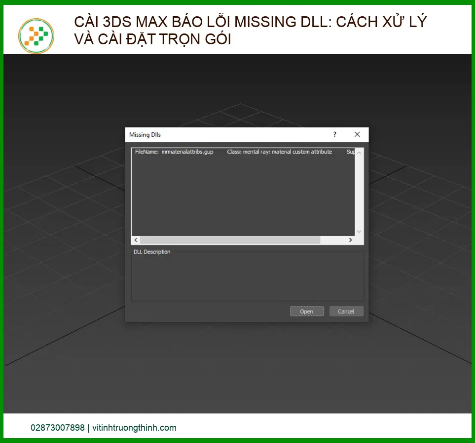 Cài 3ds Max báo lỗi Missing DLL: Cách xử lý và cài đặt trọn gói chuyên nghiệp