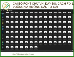 Cách cài bộ Font chữ VNI đầy đủ: Hướng dẫn chi tiết & Fix lỗi ô vuông