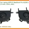 Thay Fan Laptop Apple Macbook Pro A2289, A2251 (13-inch, 2020, Intel) Zin Chính Hãng – Lấy Liền Tại Chỗ
