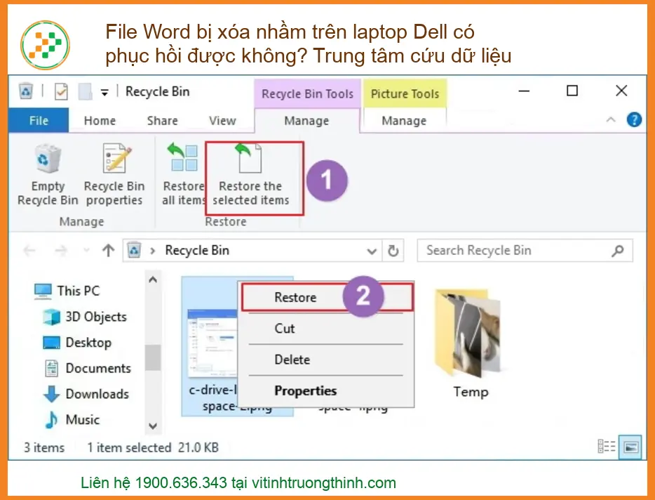 File Word bị xóa nhầm trên laptop Dell có phục hồi được không? Giải pháp cứu dữ liệu chuyên nghiệp