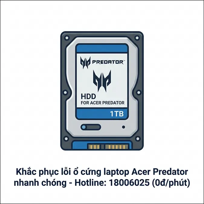 Khắc phục lỗi ổ cứng laptop Acer Predator nhanh chóng