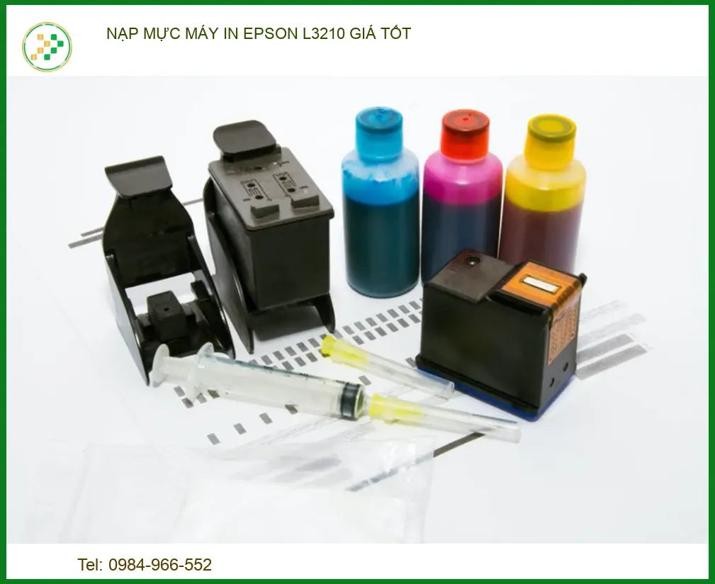 Dịch vụ nạp mực máy in Epson L3210 tận nơi nhanh chóng, cam kết mực in chính hãng, giá tốt nhất thị trường.