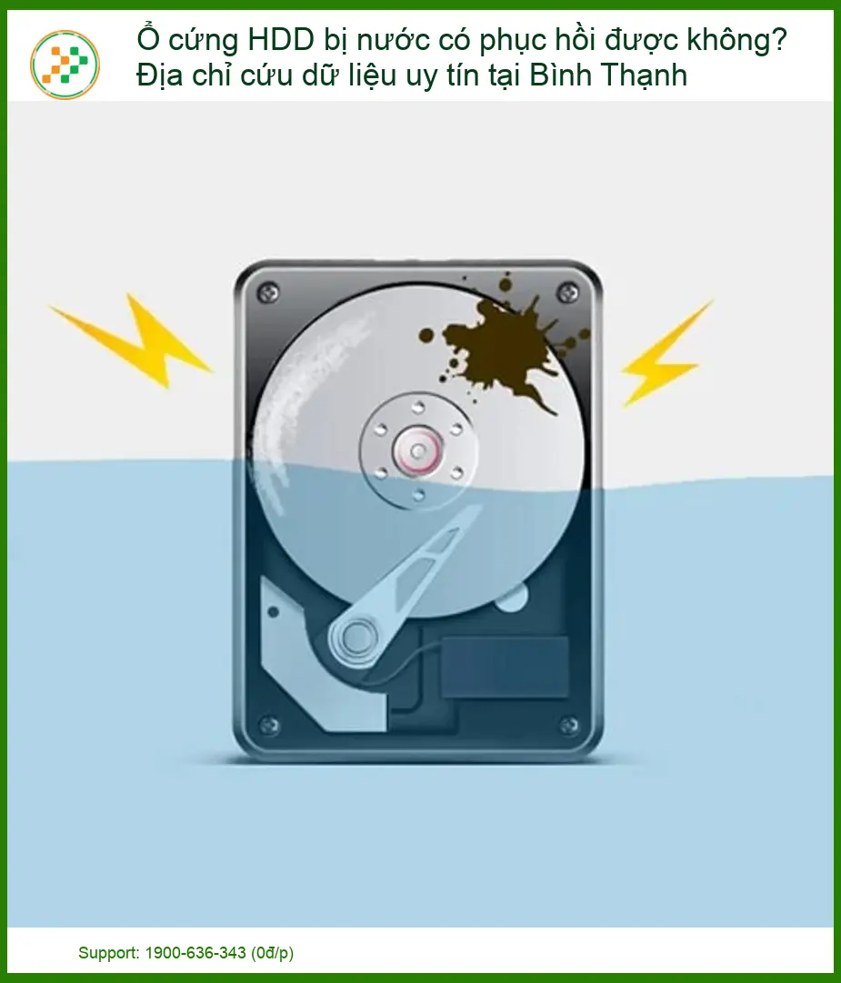 Ổ cứng HDD bị nước vào có phục hồi được không? Địa chỉ cứu dữ liệu uy tín tại Bình Thạnh