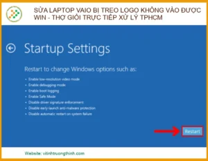 Sửa Laptop VAIO bị treo logo không vào được Win – Thợ giỏi xử lý tại TPHCM