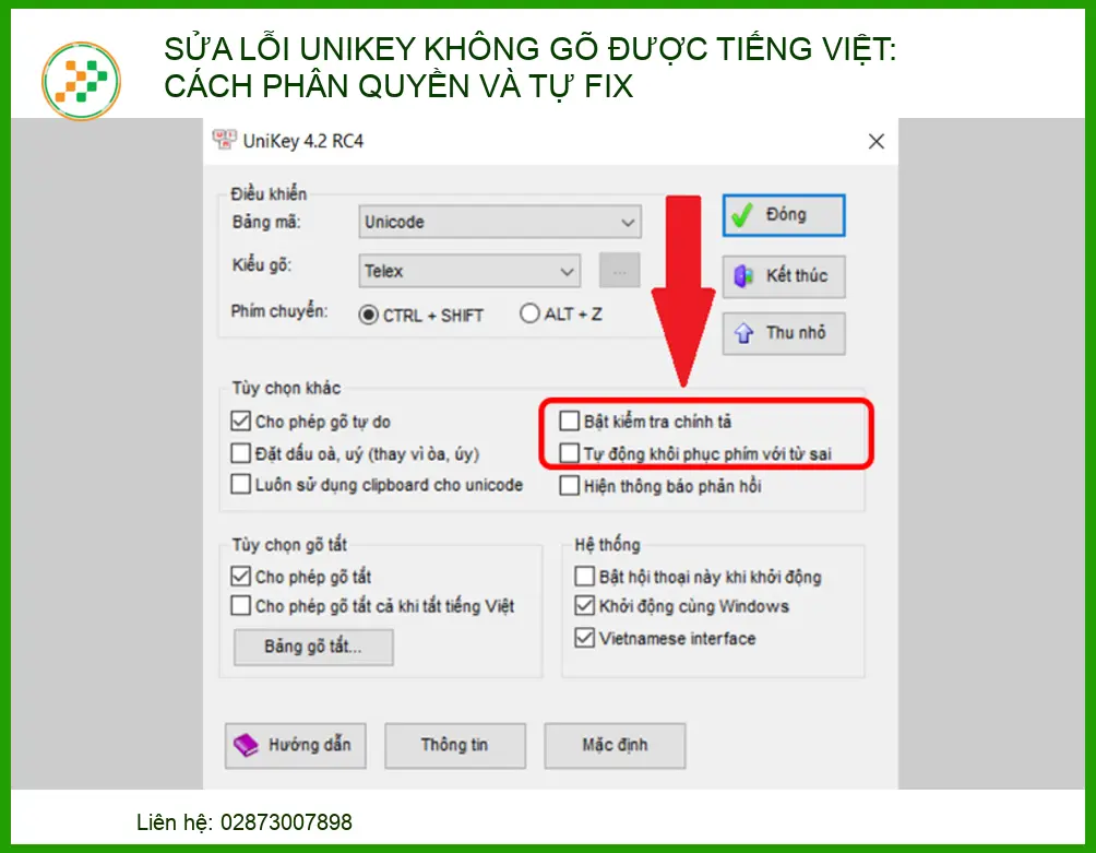 Sửa lỗi Unikey không gõ được tiếng Việt: Cách phân quyền và tự fix triệt để