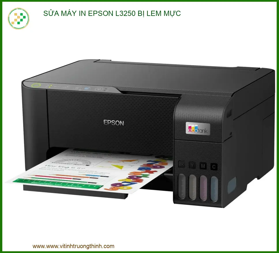Khắc phục lỗi máy in Epson L3250 lem mực chuyên nghiệp tại nhà.