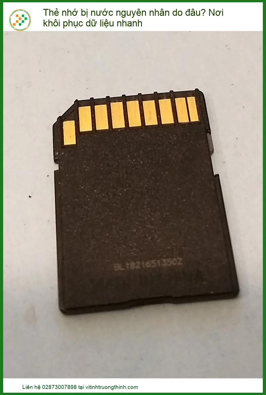 Thẻ nhớ bị nước vào nguyên nhân do đâu? Nơi khôi phục dữ liệu nhanh chóng