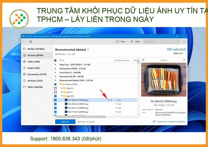 Trung tâm khôi phục dữ liệu ảnh uy tín tại TPHCM – Lấy liền trong ngày