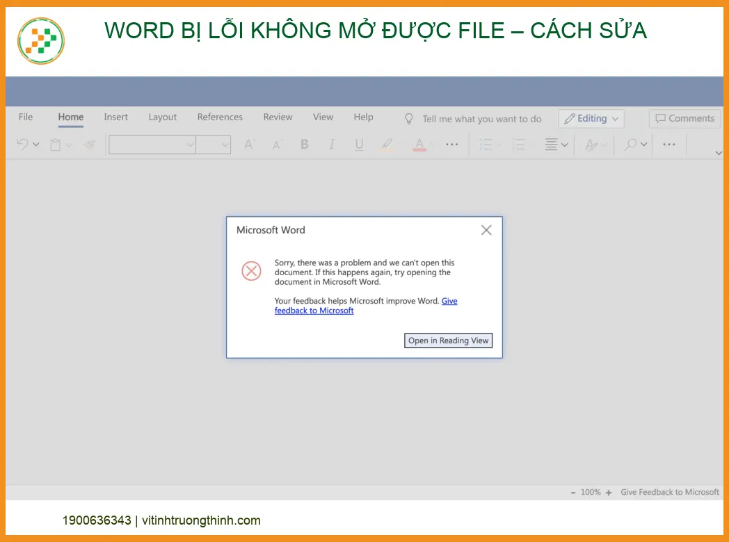 Word bị lỗi không mở được file: Cách sửa nhanh từ chuyên gia